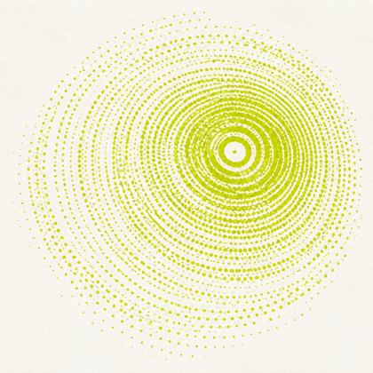 Concentric lime halftone rings